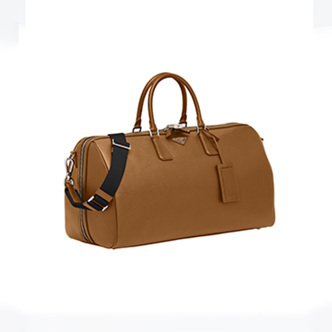 prada saffiano leather duffle travel bag
